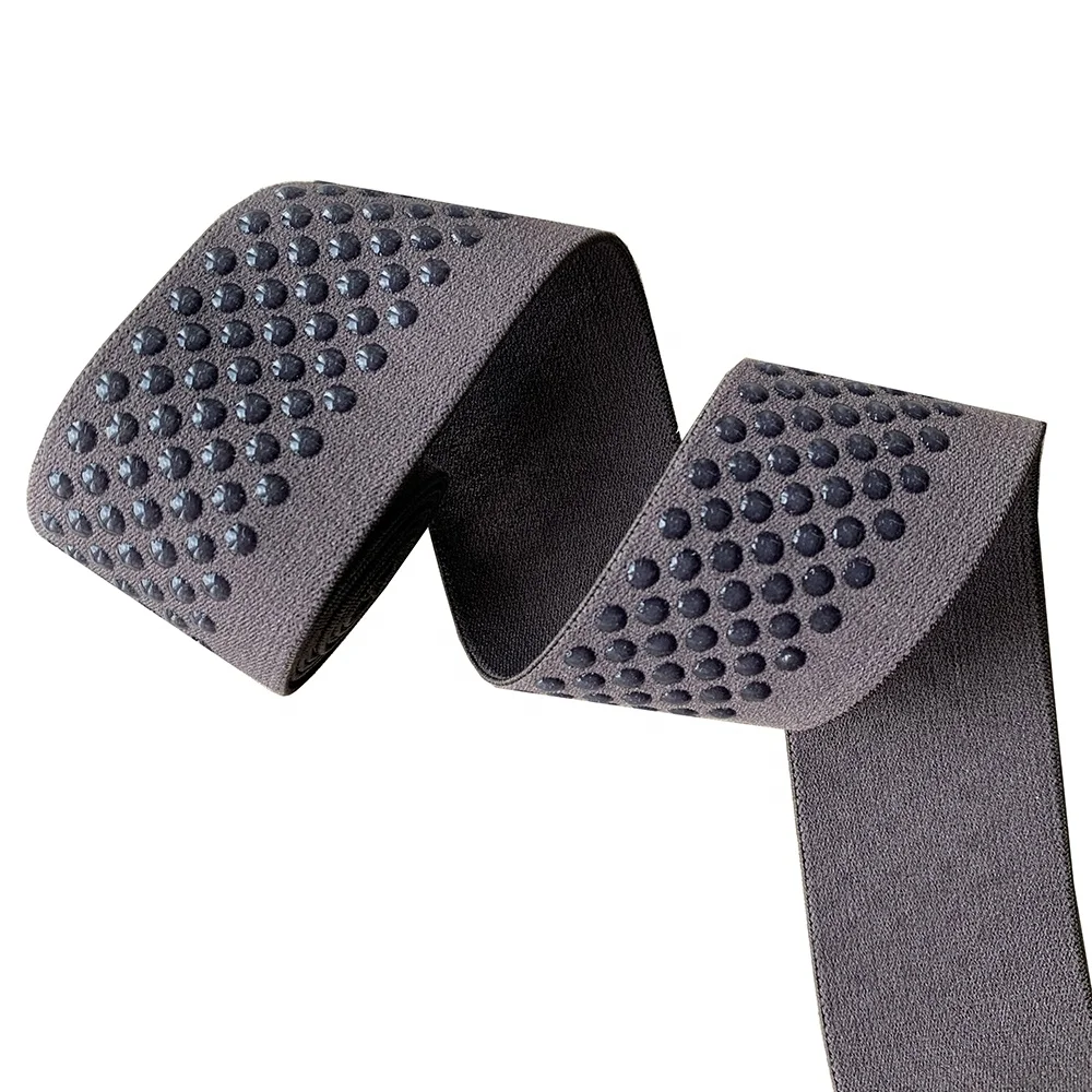 Various Size Nylon Elastic Waistband Silicone Elastic Gripper Non-Slip Elastic Band for Cycling Jersey Sleeve
