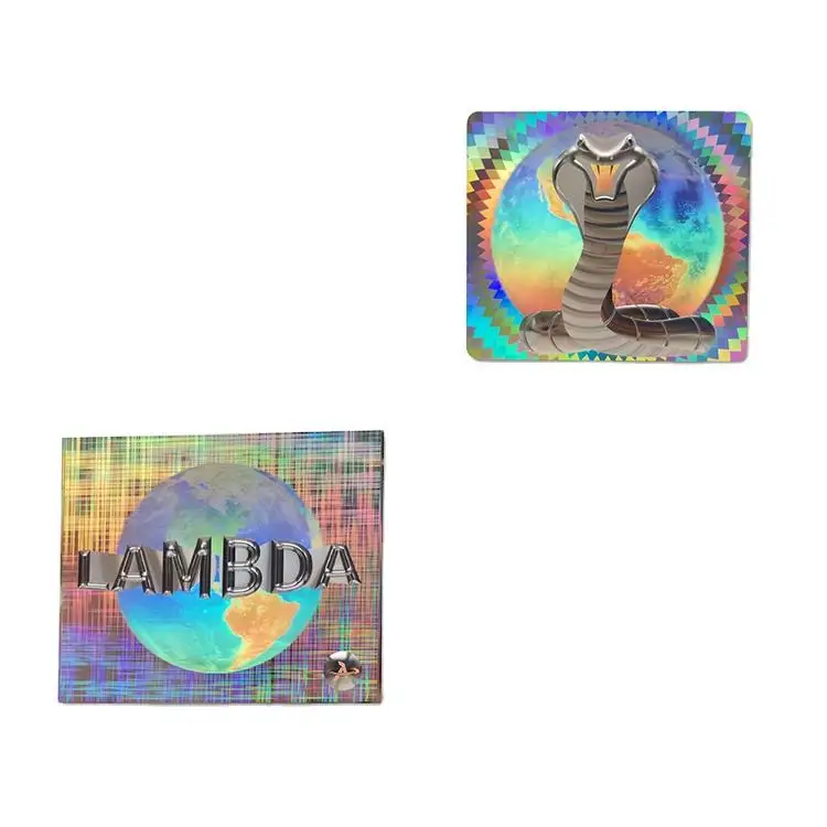Rainbow Film Vinyl Logo Laser Die Cut Sticker Fancy Design Attractive Printing Adhesive Waterproof Holographic Sticker