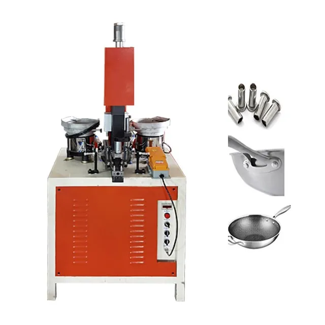  aluminum frying pan pot cookware Manual rivet making machine automatic