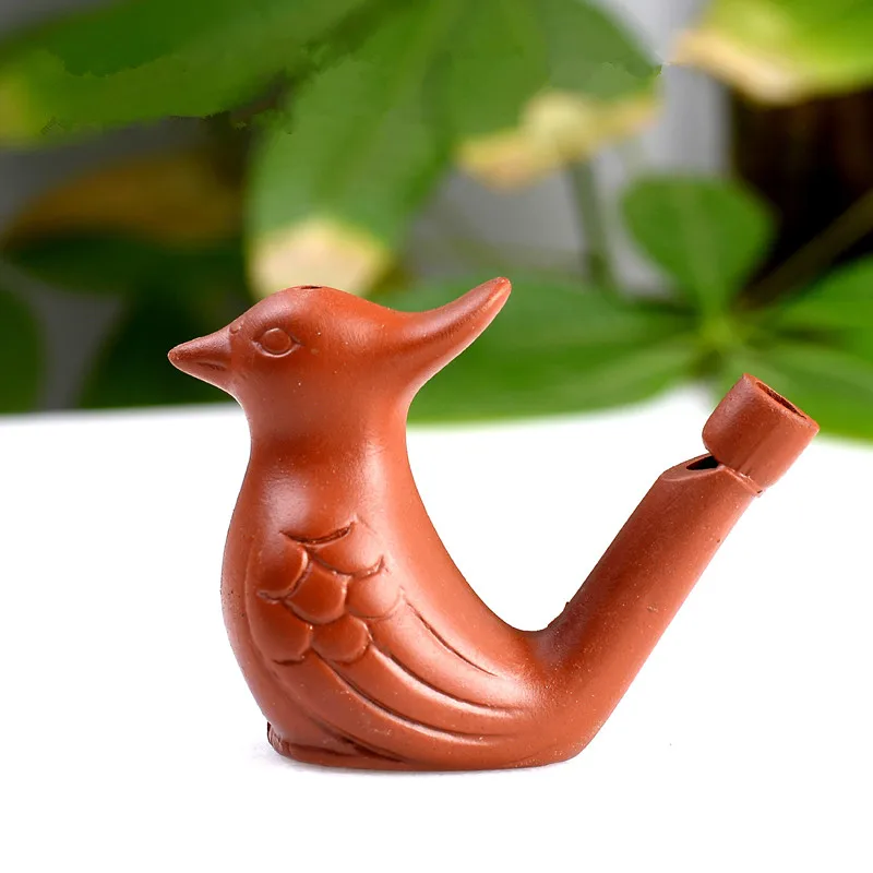 Factory Wholesale Clay Bird Whistle With Lanyard Crafts Kids Animal Shaped Whistle Toy