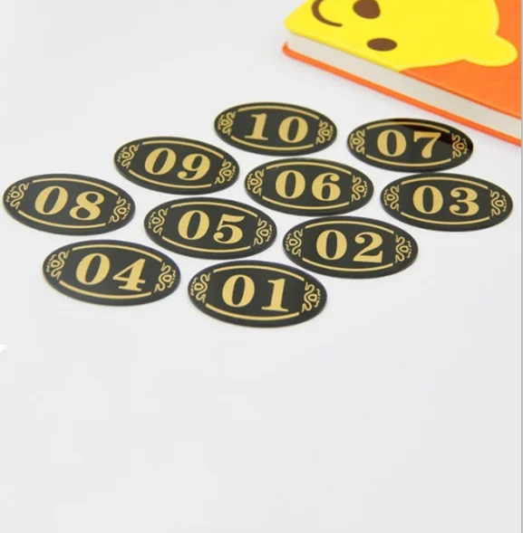 Internet Cafe Restaurant Seat Acrylic Table Numbers