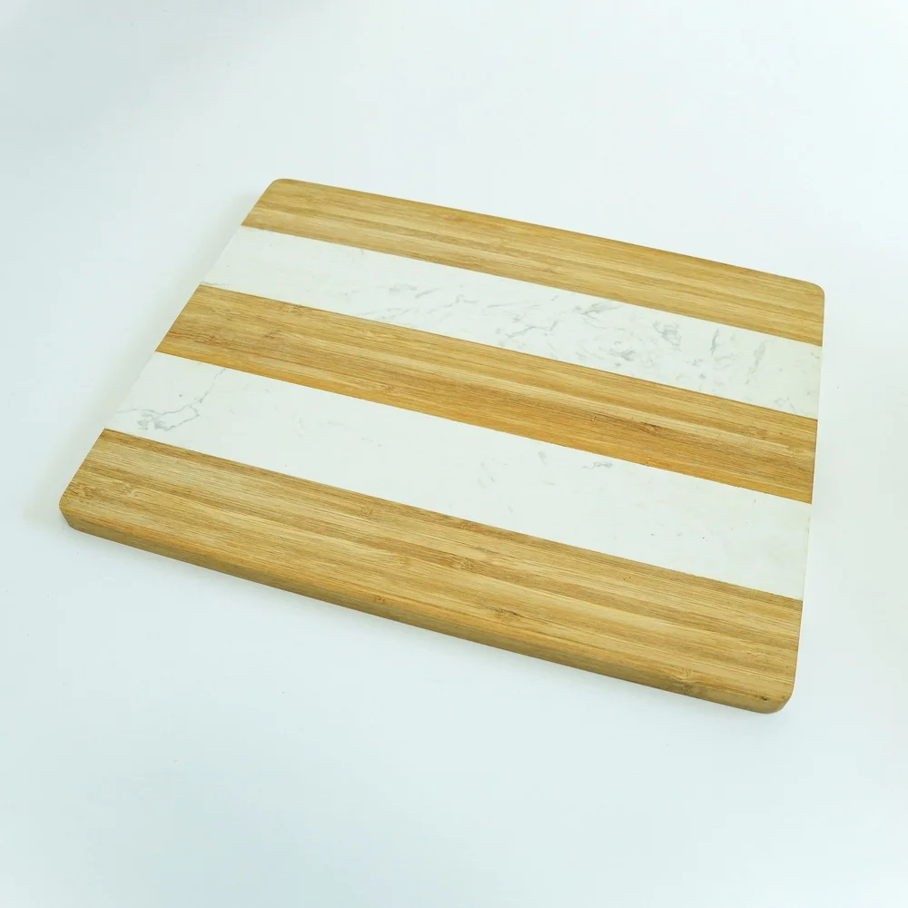 Bamboo marble cutting board marble tray bamboo board for kitchen