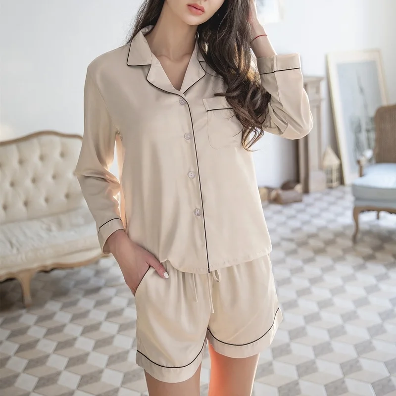 
Pajama set for women satin pajamas many colors MOQ is 10pcs 6042 