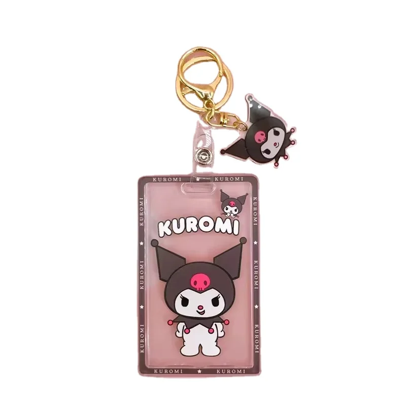 Новый Kuromi Melody брелок с карманом для карт милый студент высокого качества ins Kuromi прозрачный пластиковый держатель для карт