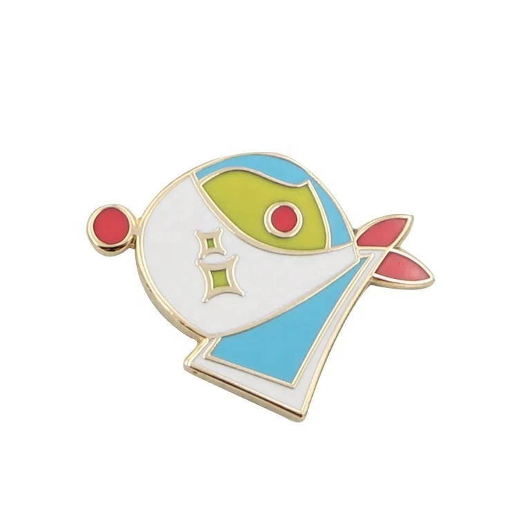 Custom anime blue and green Lapel Pins Wholesale your own fashionable design various shapes Hard Enamel zinc alloy badge