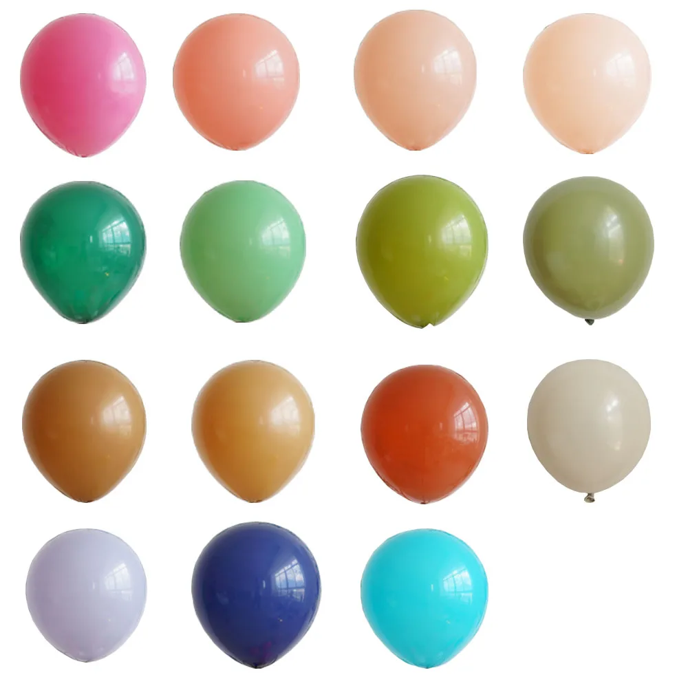 100pcs 10 Inch Retro Latex Balloon for Birthday Wedding Baby Shower Anniversary Jungle Party Decoration  Garland Kit