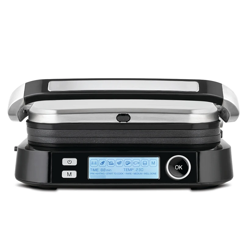 Digital Contact Grill with Smart Touch Screen Detachable Sandwich Press Panini Indoor BBQ Smokeless Electric Machine