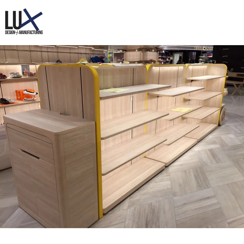 LUX Design Factory Supply Shoes Rack,Shoes Shop Equipment,Display Counter For Exclusive Shop