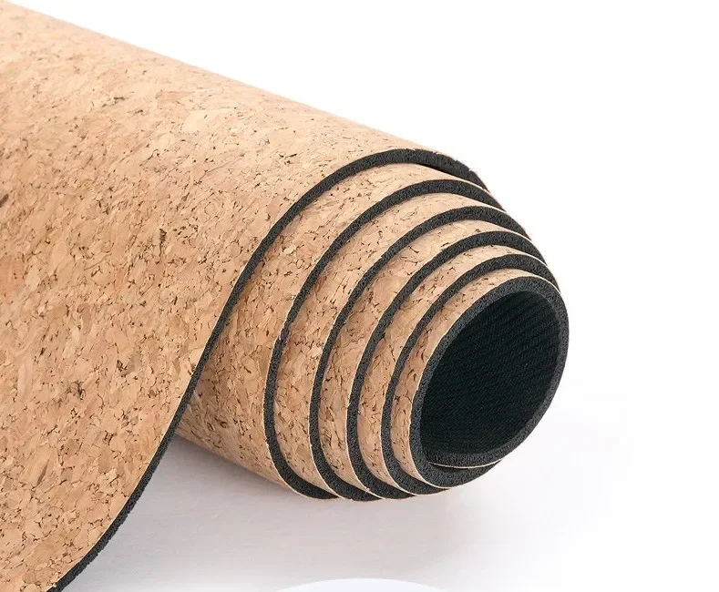 Wholesale Eco friendly Non slip Cork Natural Rubber fitness exercise yoga mat