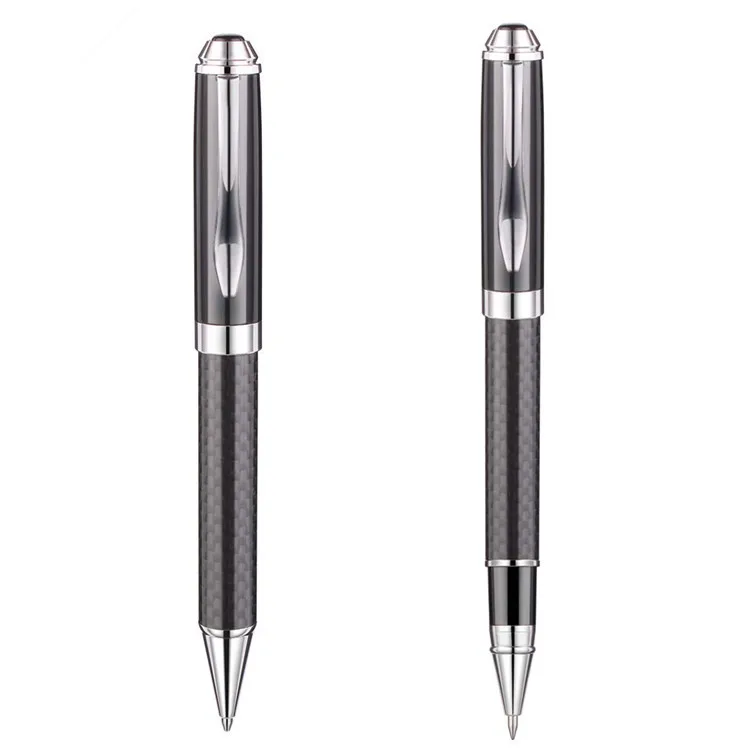 classic design luxury Carbon fiber Metal ball pen with Customer logo