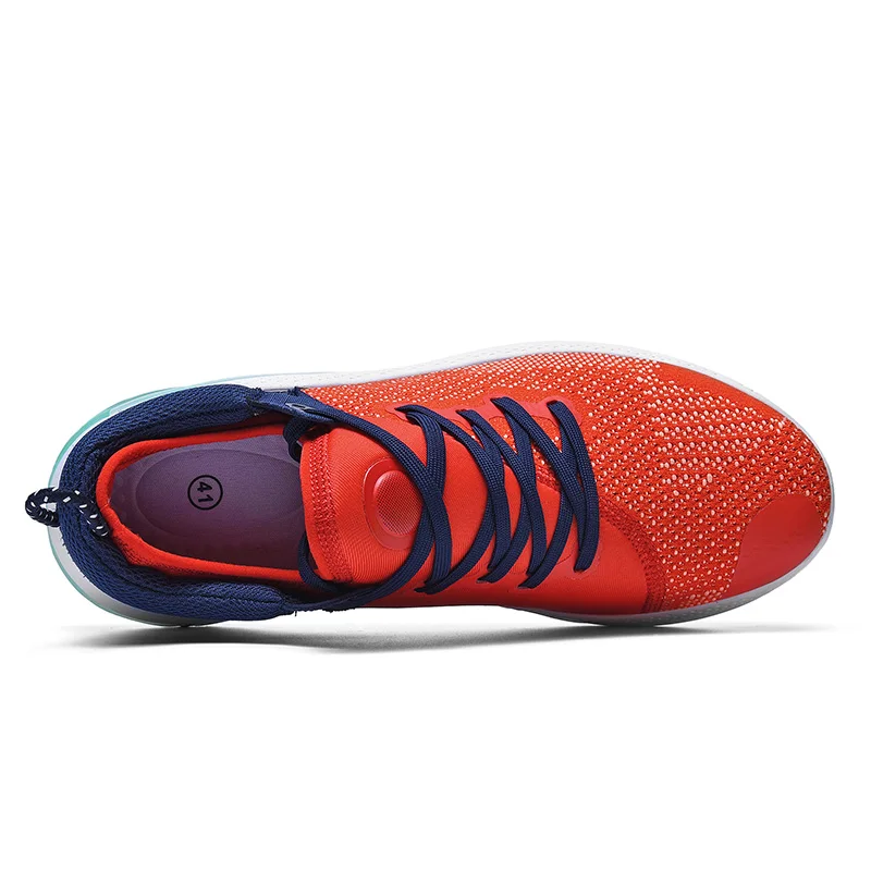 New Styles Breathable Sports Shoes Autumn Sneakers Breathable Sneaker Red For Men