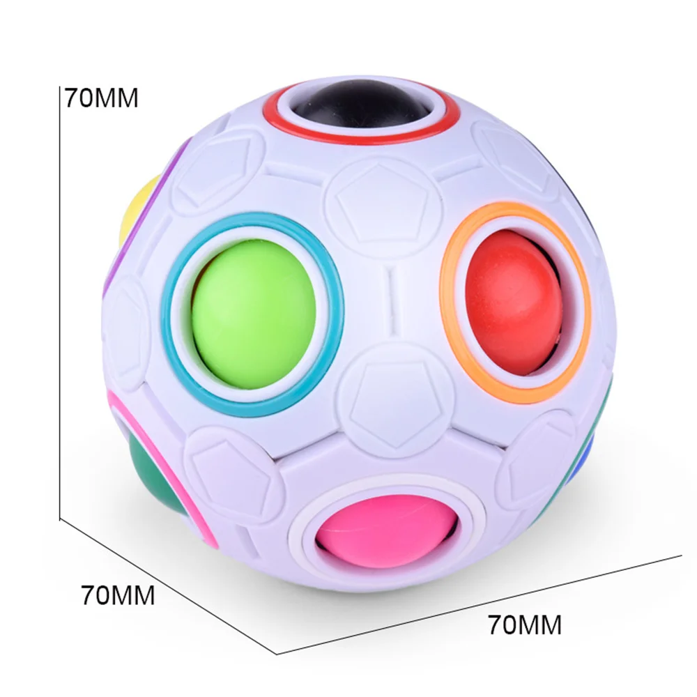 Hot Sale Newest Manufacturer Magic Rainbow Children Puzzle squeeze decompression  Toy Cube Ball