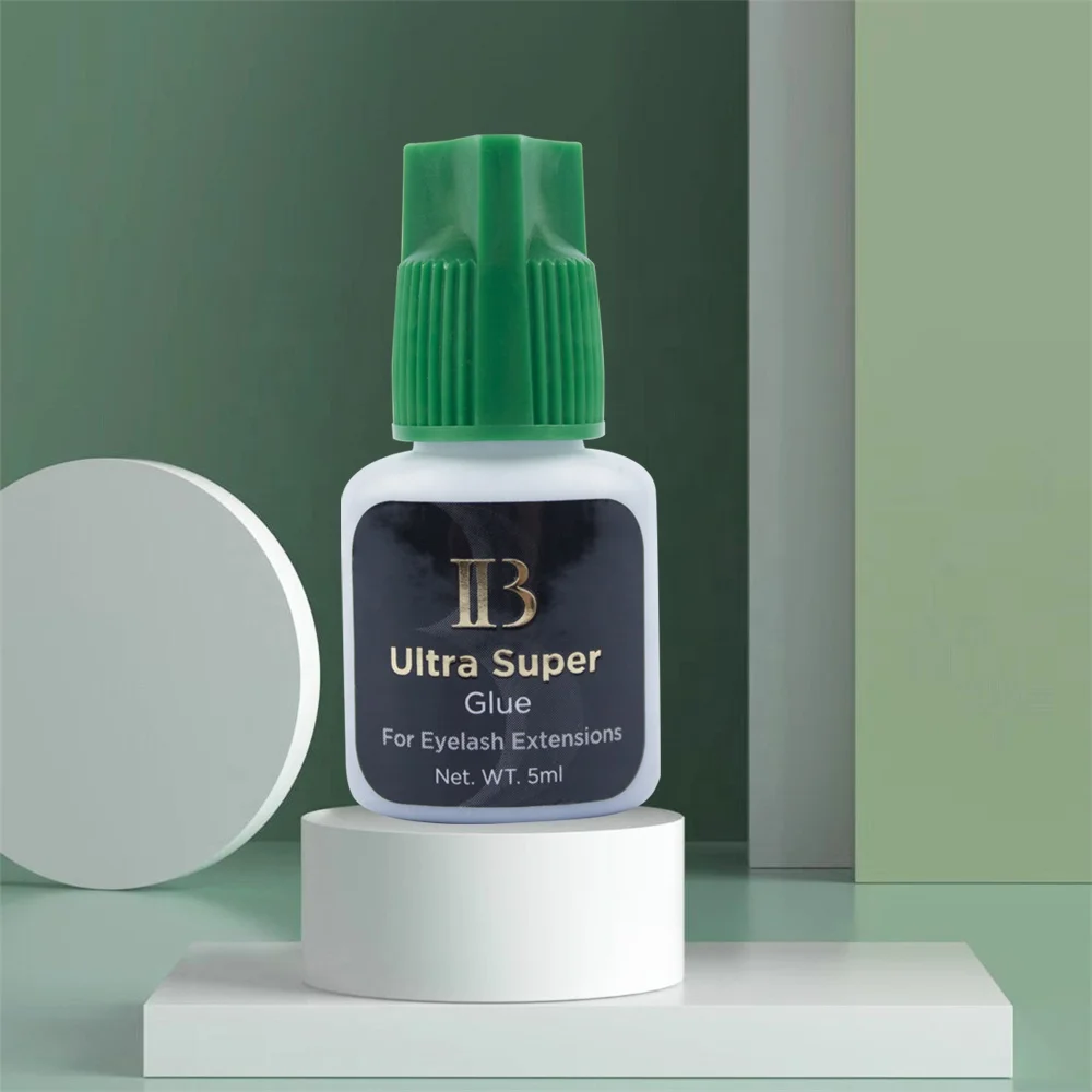 Korea Ibeauty ultra super glue eyelash extensions black adhesive 5ml ib Green Cap strong with ib eyelash glue