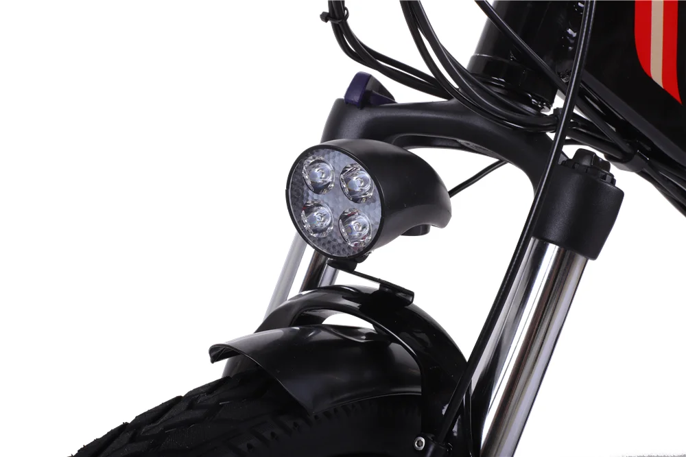 48V 10AH Folding Electric Mountain Bike Integrated Wheel 400W Max Motor