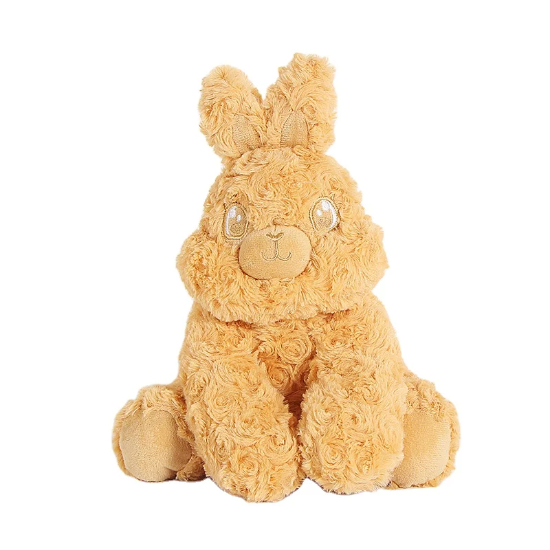 Customized Bunny plush rabbit with big eyes stuffed animal toys tag label plush sitting bunny
