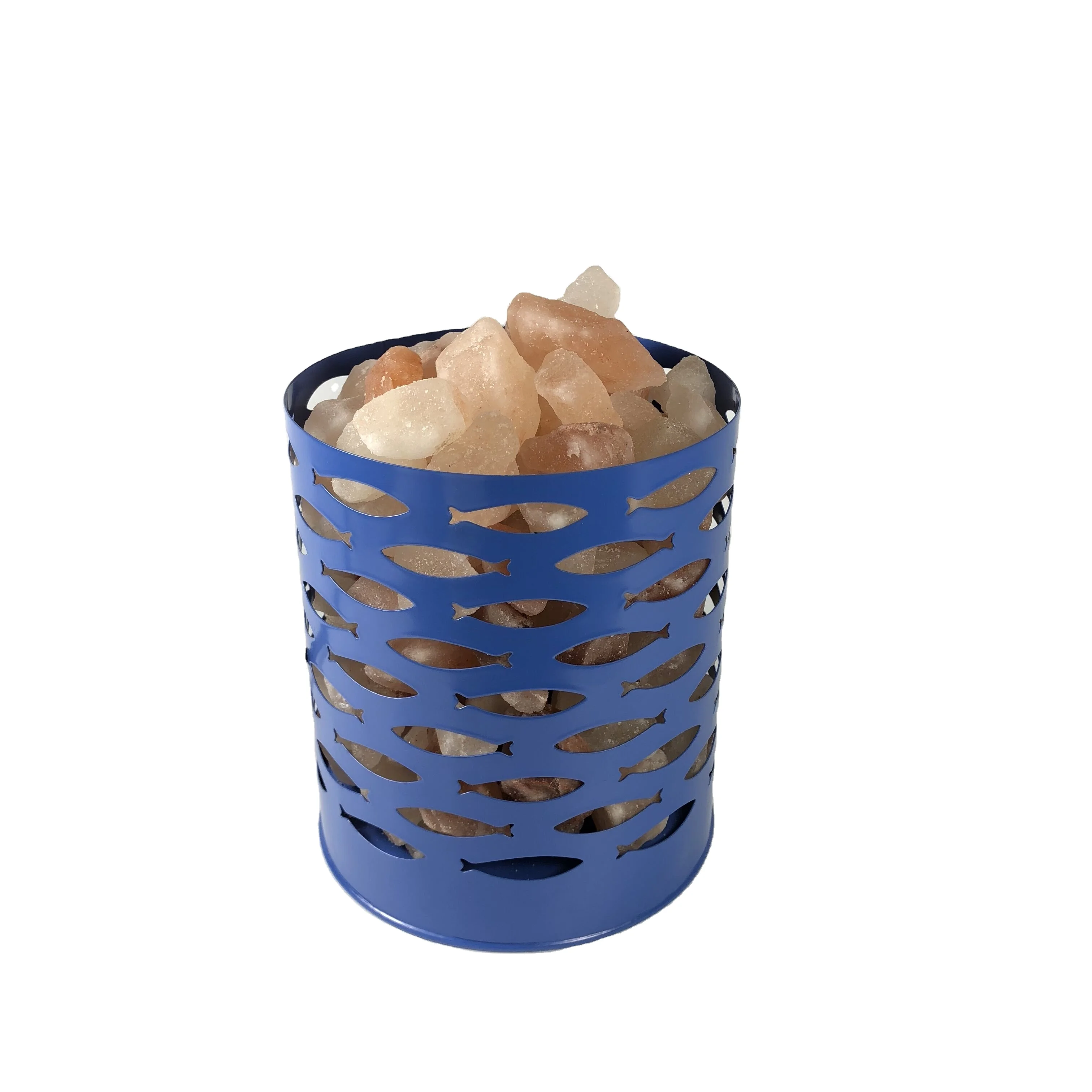 Metal Himalayan Salt Lamp with UK/US/EU/South Africa Plug Standards Ceramic and Glass Material