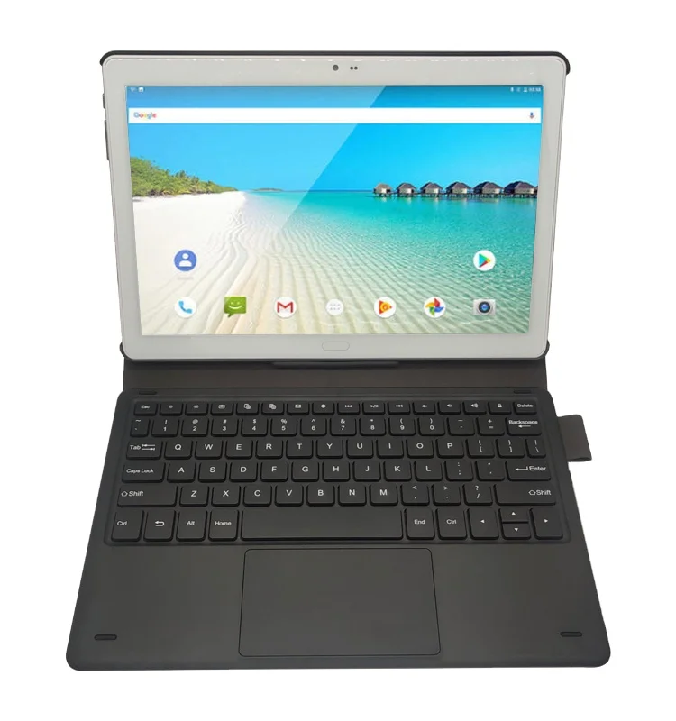 Hot Sale Tablets 2 In 1 Android 8.0 Tablet Pc 10 Inch 4+64gb Wifi 4g Call Phone Tablets With Wireless Keyboard + pen Stylus