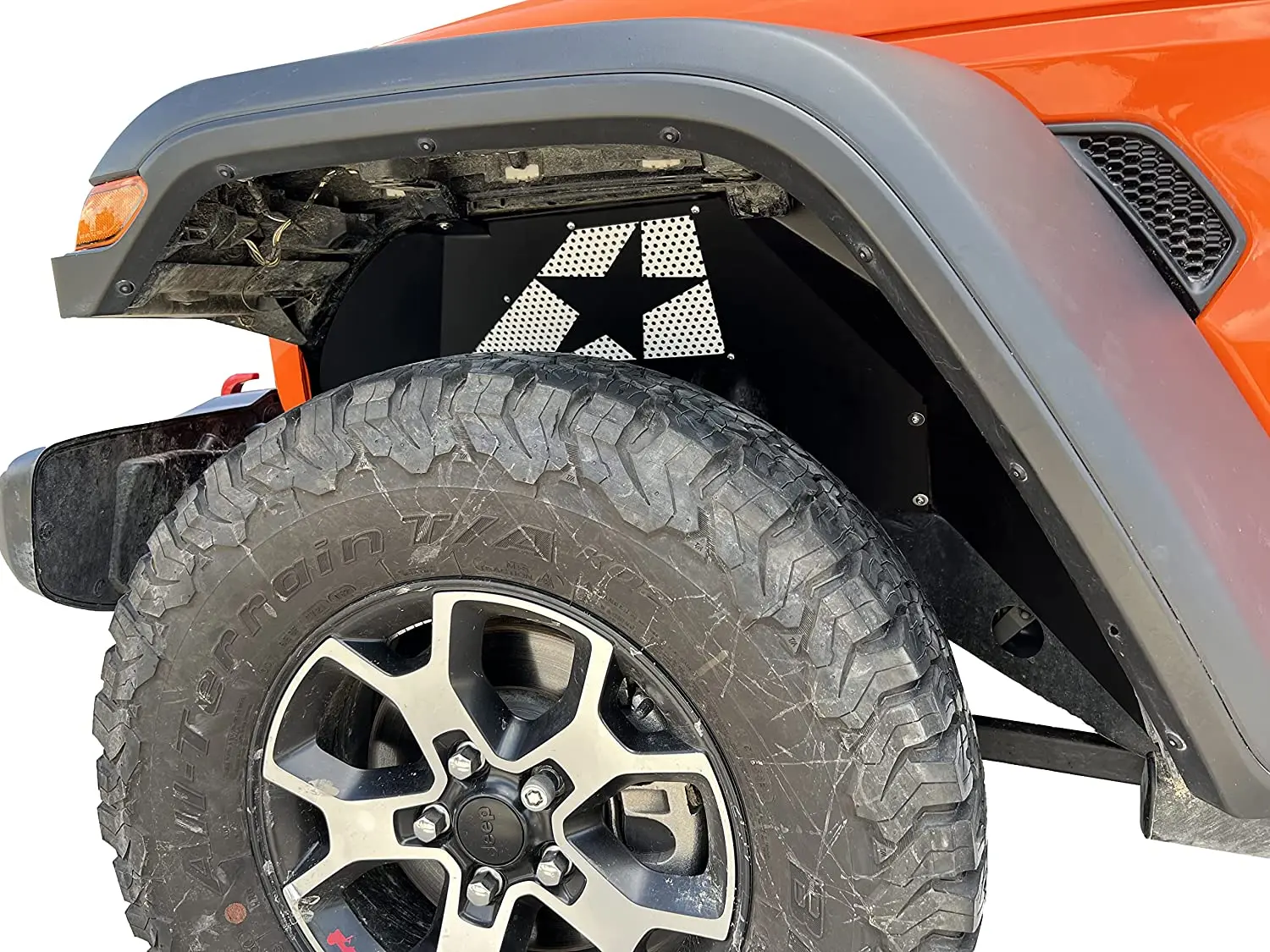 Steel Front Inner Fenders Liner with DIY Trim Plate for Jeep Wrangler JL 4 Doors 2019-2022 Wheel Well Liner
