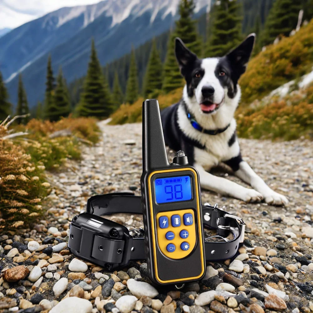 Rechargeable Waterproof Electric Pet Dog Training Collar Shock Vibration & Voice Training Remote Control