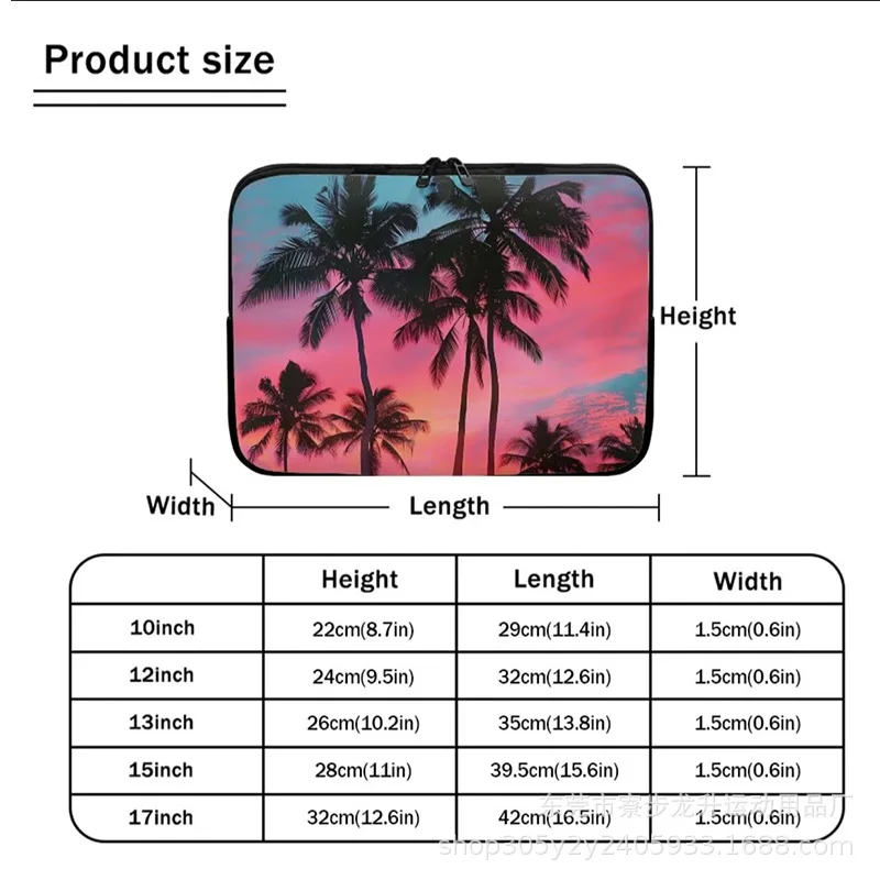 10 12 13 15 17 Inch Waterproof Neoprene Laptop Sleeve Case Notebook Case Basic Bag Compatible with Mac book Pro,Mac book Air HP