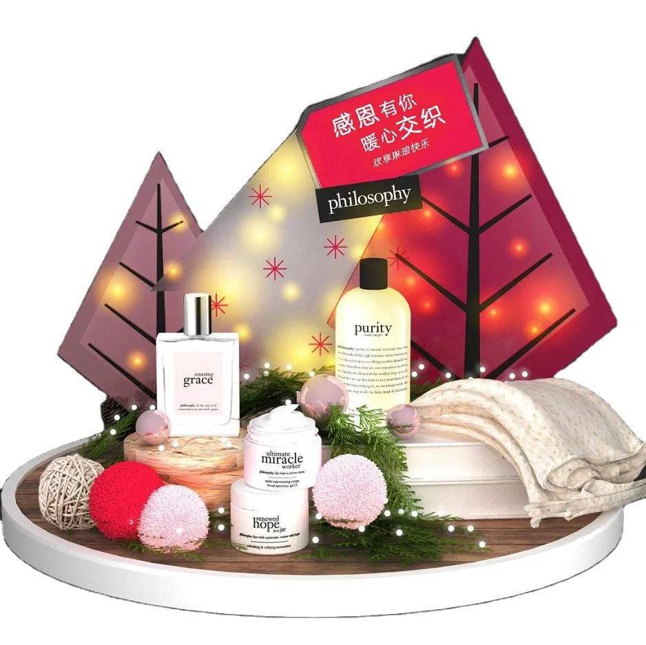 Professional Custom Acrylic cosmetics  lotion serum bottle display stand for high end store