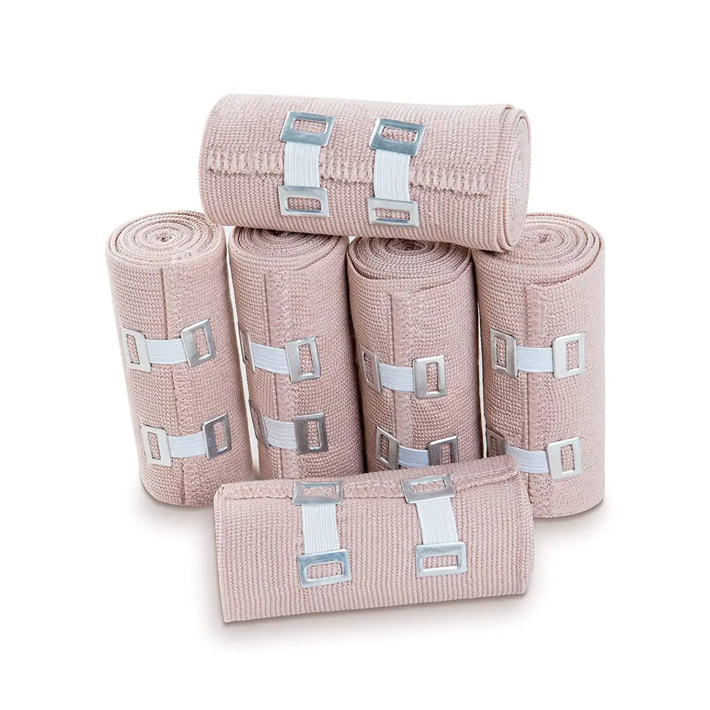 Custom Professional Firstime High compression elastic bandage fabric with Fastening Clips Skin high elastic bandage