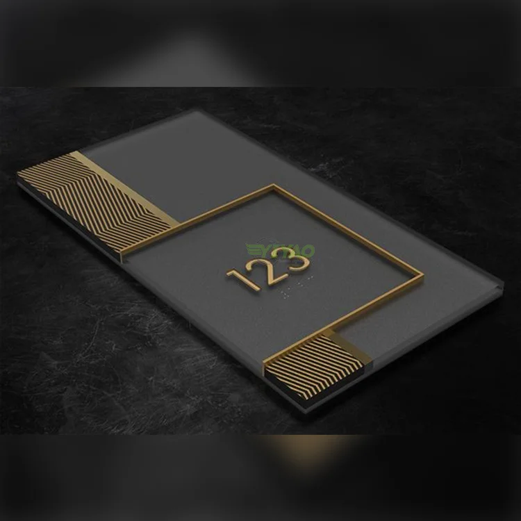 YIYAO stainless steel hotel number signage design