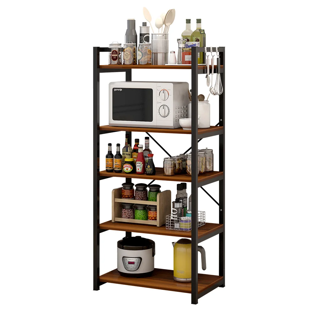 60*38*140 CM Kitchen storage shelf multi-functional household Floor Type microwave storage shelf