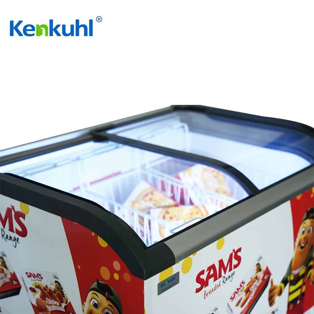 Stylish SD320Q Ice Cream Freezer  Curved Glass Design for Maximum Appeal