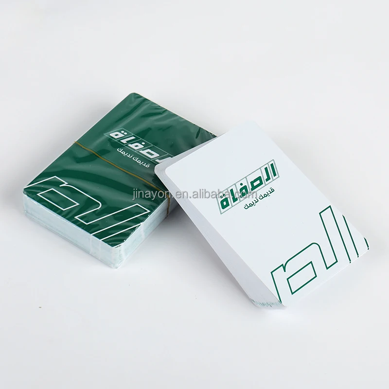 Wholesale Manufacturing Personalized Arabic Waterproof Custom Paper Printed PVC Poker Card Plastic Playing Cards