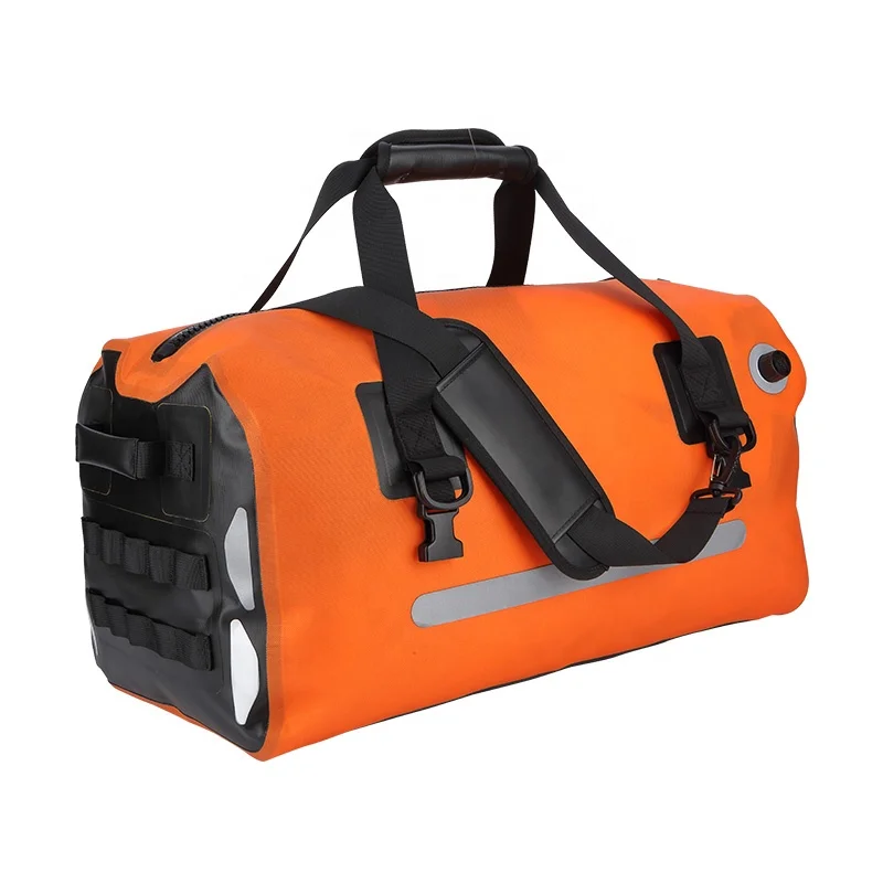 PVC Tarpaulin 60L 70L 80L 120L 140L Large Capacity Motorcycle Dry Tail Bag Duffel Sports Gym Bags Waterproof Travel Duffel Bag