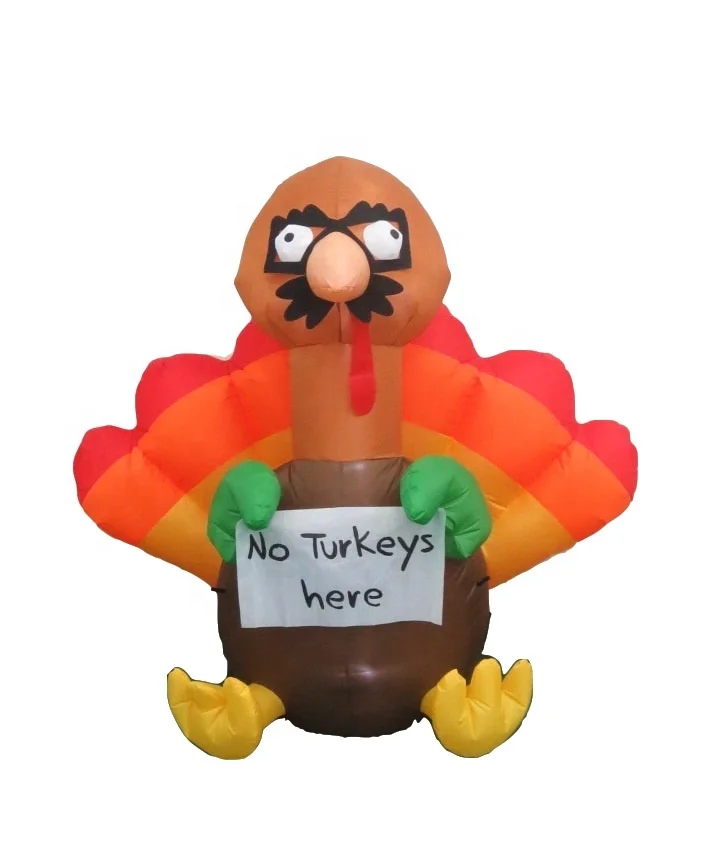 Ourwarm Stable Holiday Decoration Custom Outdoor Turkey Blow up Thanksgiving Yard Display Led Airblown