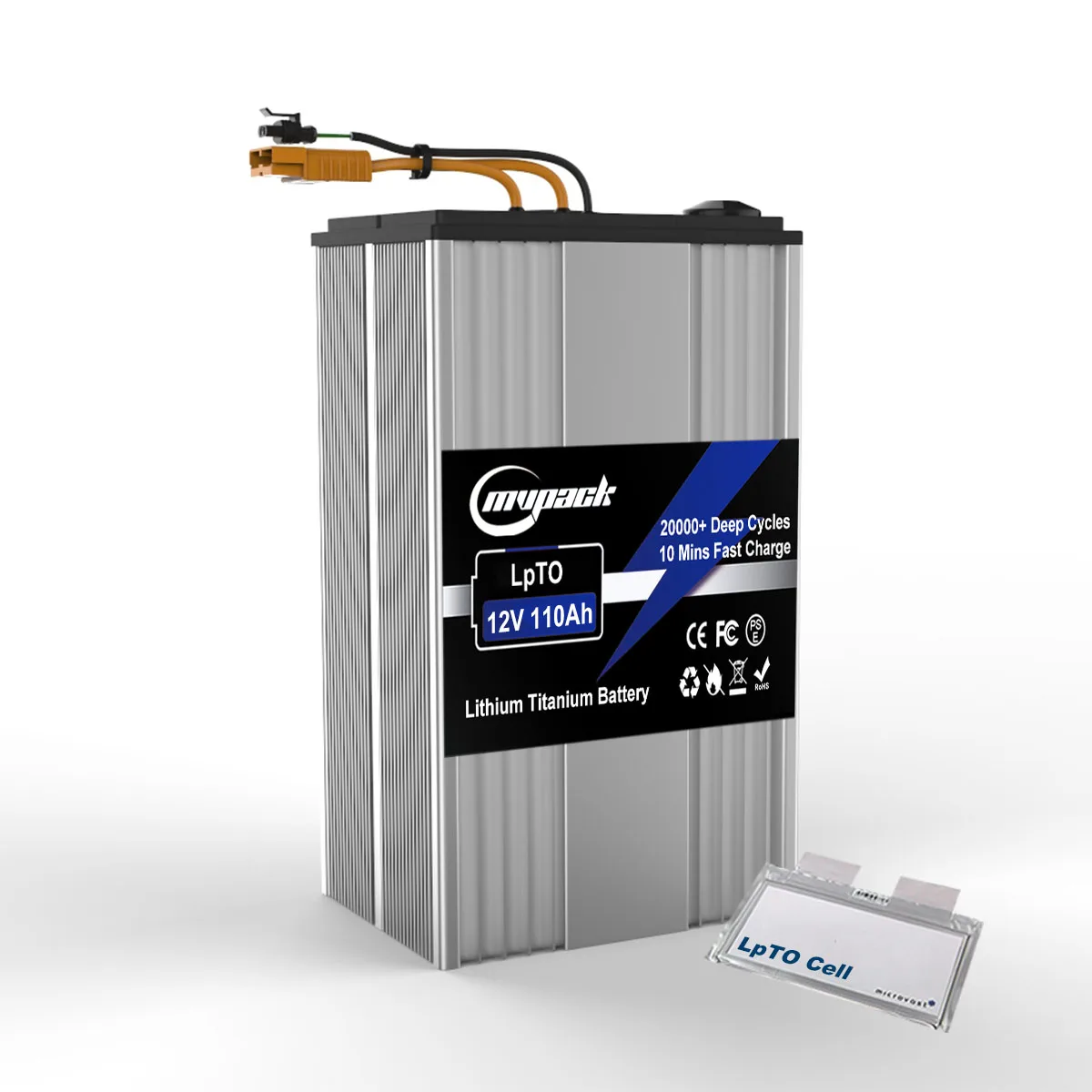 MVPACK ultra longlife safety fast charge customized lithium ion LpTO 12V 110Ah 5S11P 12 v lithium titanate battery