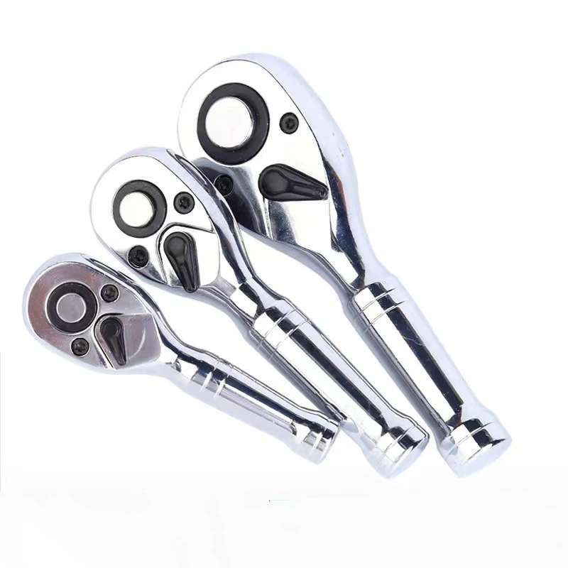 High Quality 72 Teeth 1/4' 3/8' 1/2' Drive Head Short Handle Mini Ratchet Wrench Set Car Bike Repair Tool