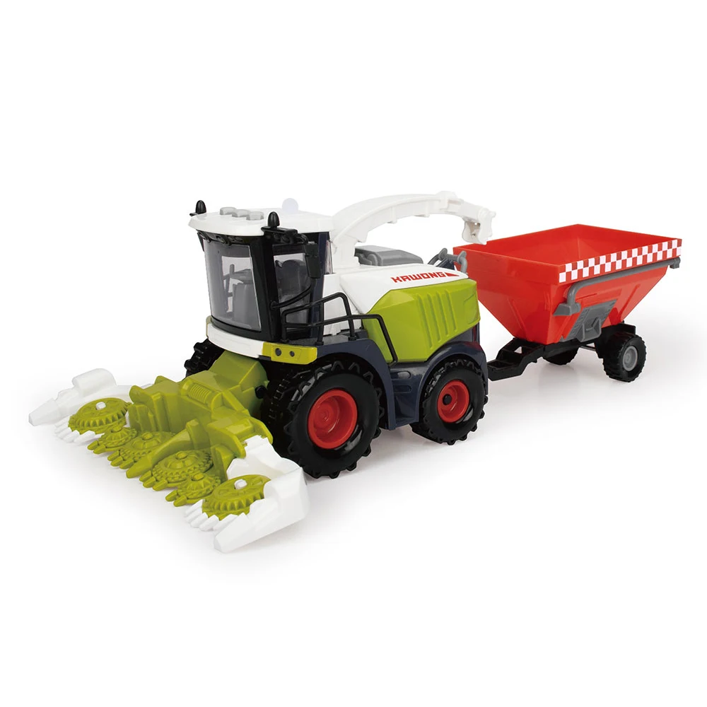 With sound rice harvester trailer tractor friction toy vehicle