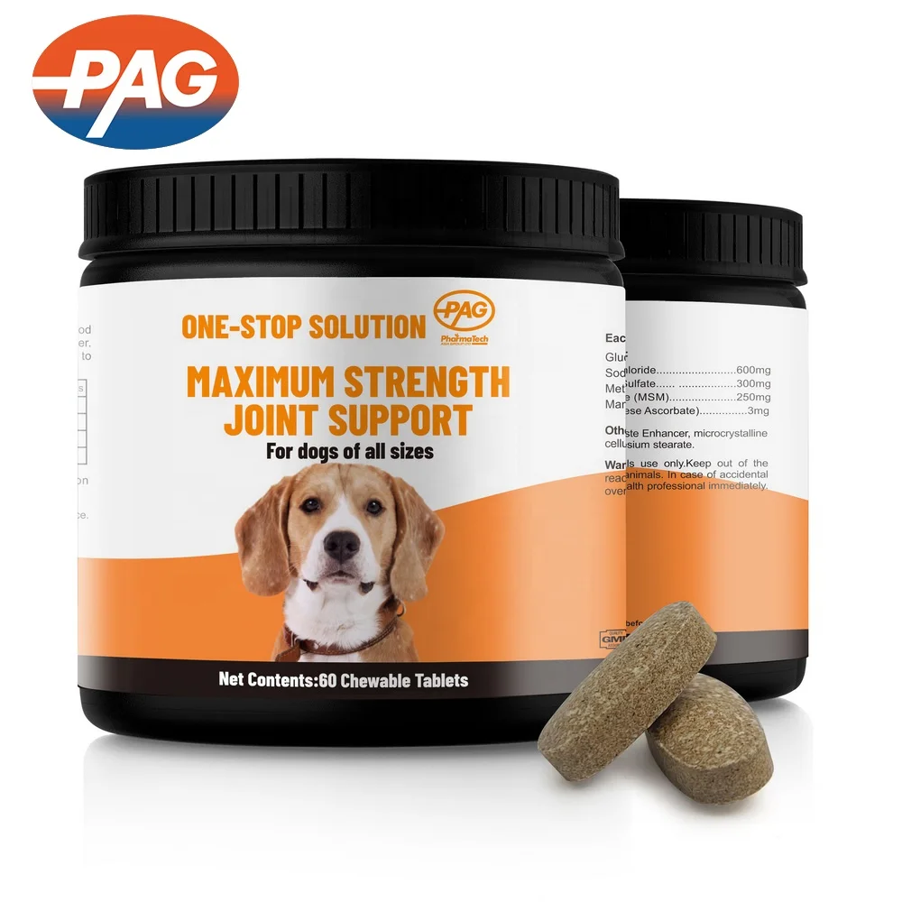 Oem Multifunctional Dog Pet Muscle Supplement Mobility Hip And Joint Immune Supplement Tablet Glucosamine Plus Tablets For Dogs