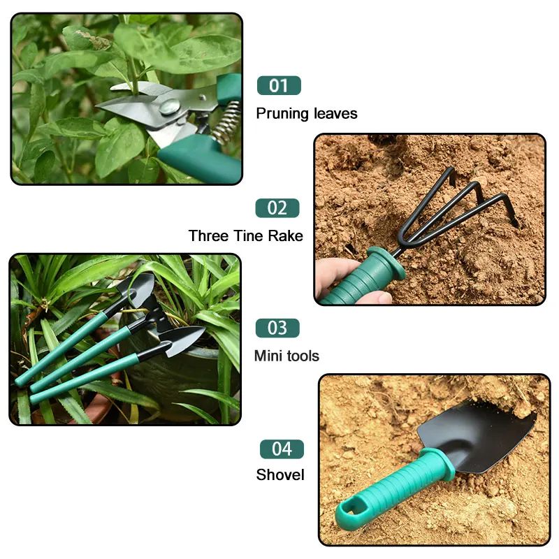 smart mini gardening tools for home use custom logo portable garden work tools set