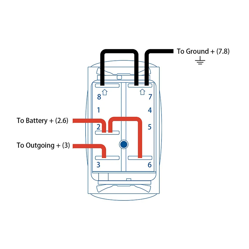 12V 20A / 24V 10A laser driving lights rocker switch for rv utv atv