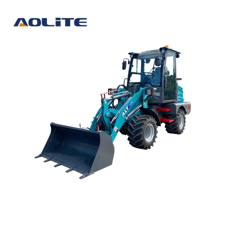 Мини-погрузчик AOLITE E612 1200 кг компактный фермерский сад сочлененный Электрический колесный погрузчик с кондиционером