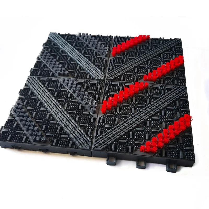 Modern Design Anti-Slip Outdoor Entrance Mat Clean Power EVA Interlocking Doormat Clean Power Vinyl Flooring Scrap Mall Decking