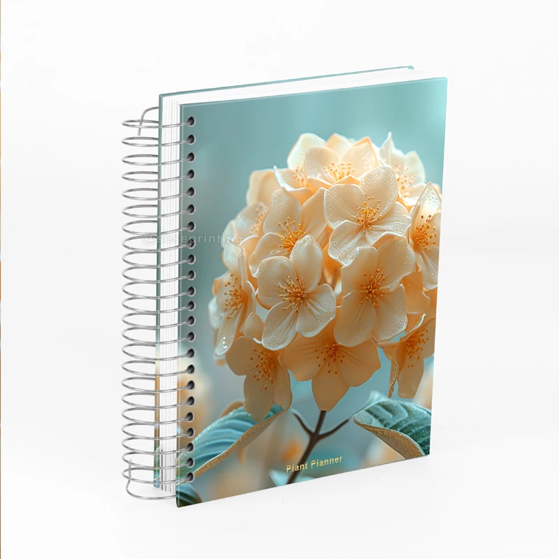 Promotional Notebook Printing Journal Custom Logo Hardcover Spiral Self Love Planner Divider Tabs