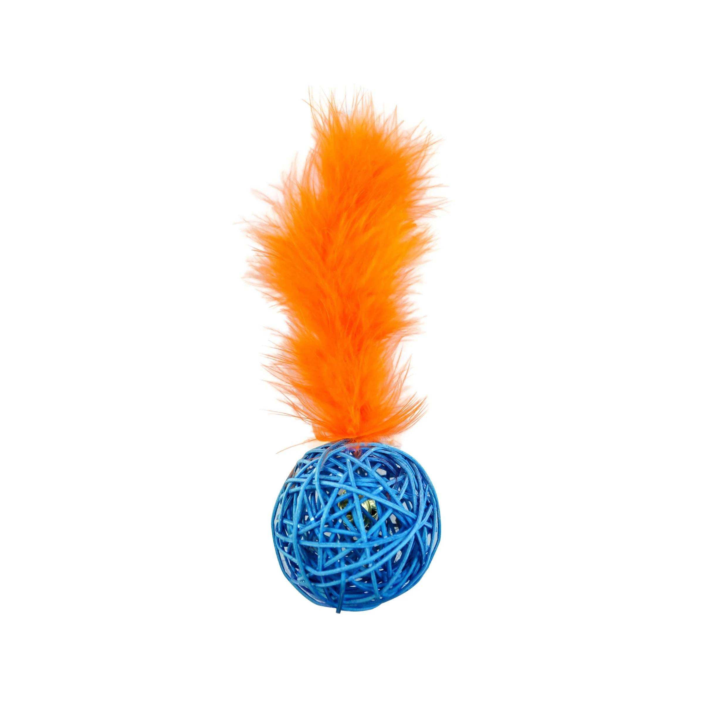 Cat Toys Cat Activity Toy Cat Toy Ball with Feather Tinkle Bell Teaser