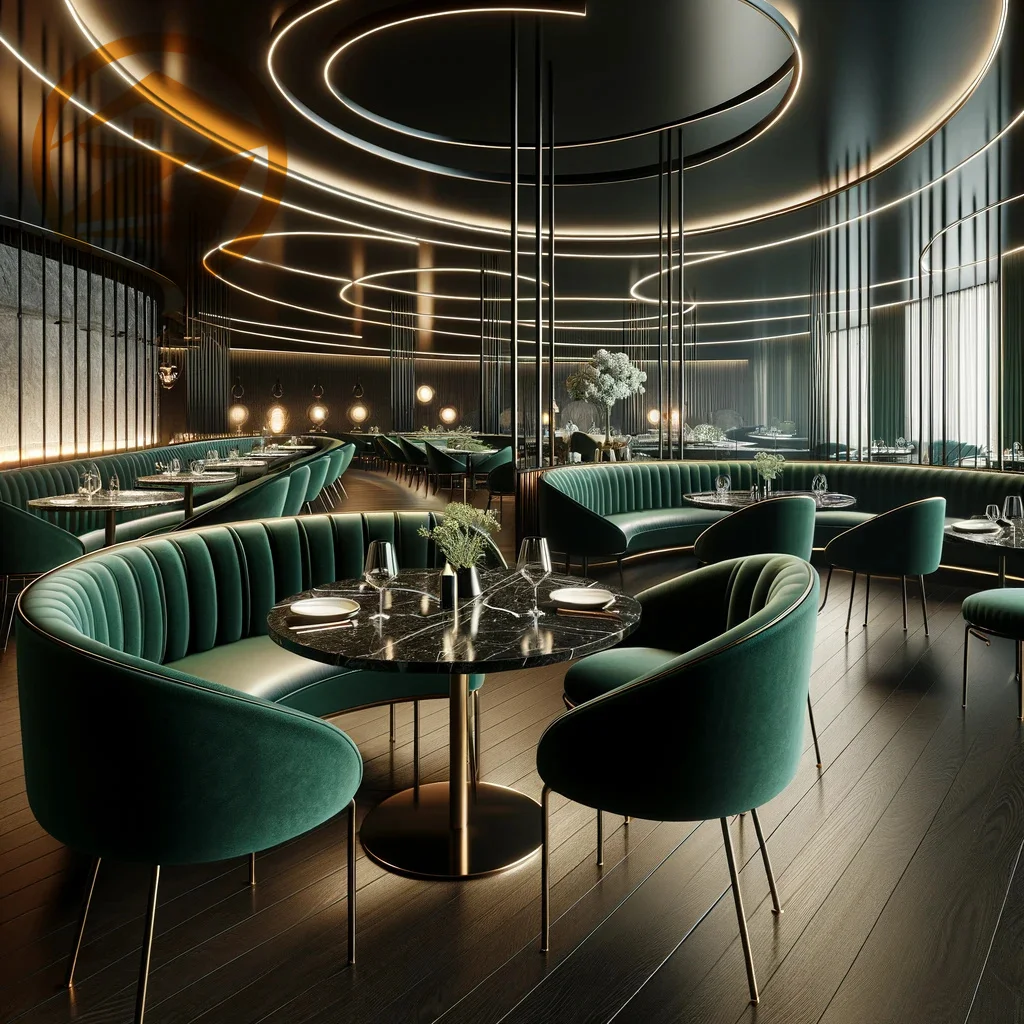 light luxury American Design Commercial Dining Furniture Leather Single Booth Sofa for Restaurant Cafe