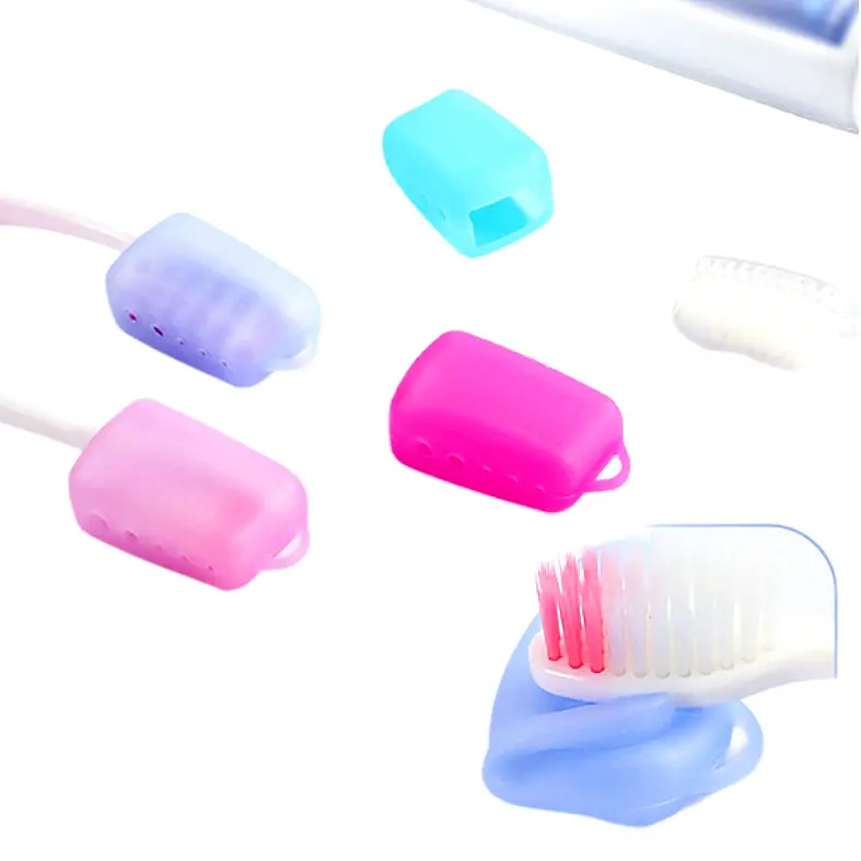 Hot Sale Bathroom Travel Hotel Accessories Set Mini Toothbrush Cap Clip Protector Cover Plastic Cover Heads for Tooth Brush