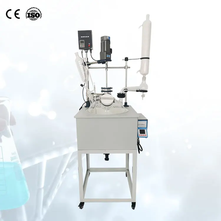 CE Certificated Factory Direct Sales 2L 2000ml Laboratory Glassware High Borosilicate Glass Open Mouth Reactor