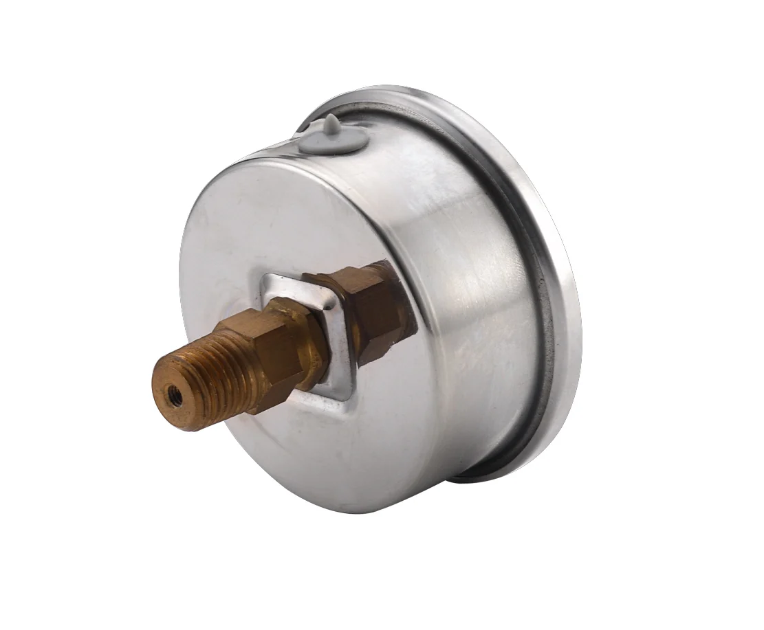 1.5' Half Stainless Steel Back Thread Type Liquid Filled Pressure Gauge