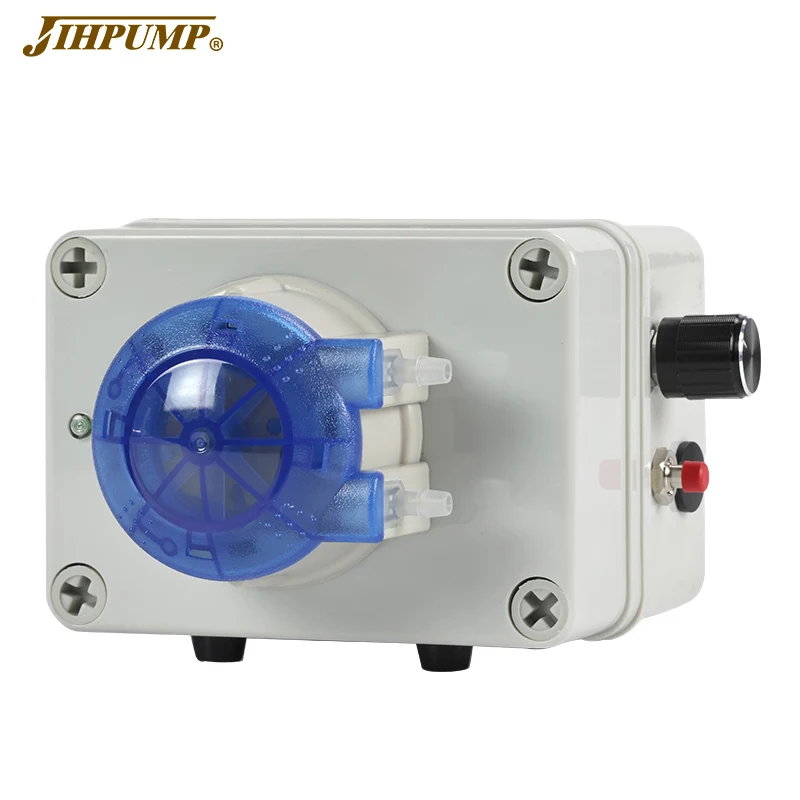 JIHPUMP Wall Mounted 24V Quality Micro Peristaltic Dosing Metering Pump Head Tube Hose Stepper Motor 220V Price