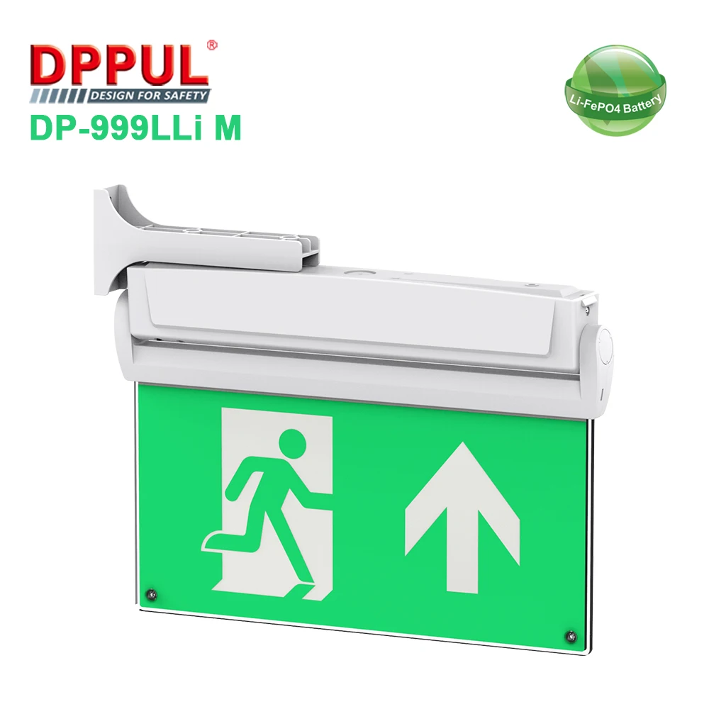 Backlight Replaceable Indicator Film Multiple mounting Plastic LED Light LiFePO4 Emergency exit Sign