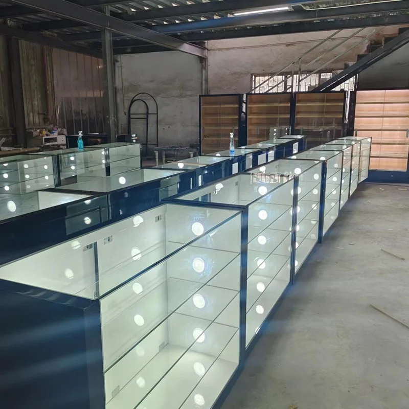 High Quality Smoke Store Display Showcase Boutique Display Cabinet Glass Showcases and Display Cases for Jewelry Showcase