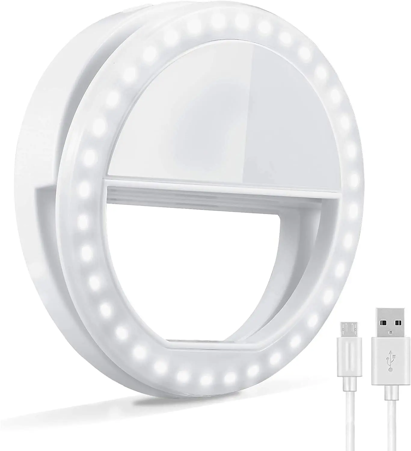 36 LED Selfie Ring Light Clip on Selfie Light for Phone Iphone Computer Laptop Photography Camera Video Selfie Fill Light BGD002